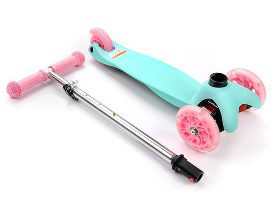 Hulajnoga Meteor trójkołowa z kółkami LED Tuckan Miętowo-Różowa 2021