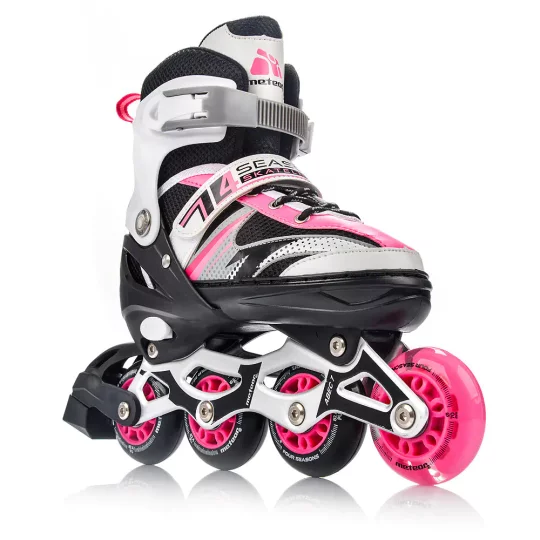 Rolki Regulowane Meteor 4w1 Seasons Pink LED