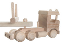 Drewniana zabawka John Paddle (34x14x10cm)  - Timberjack - ciężarówka z balami