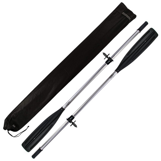 Aluminiowe Wiosło Szalupowe do łodzi John Paddle + manszeta + Dulki + Pokrowiec (komplet - 2 sztuki) 