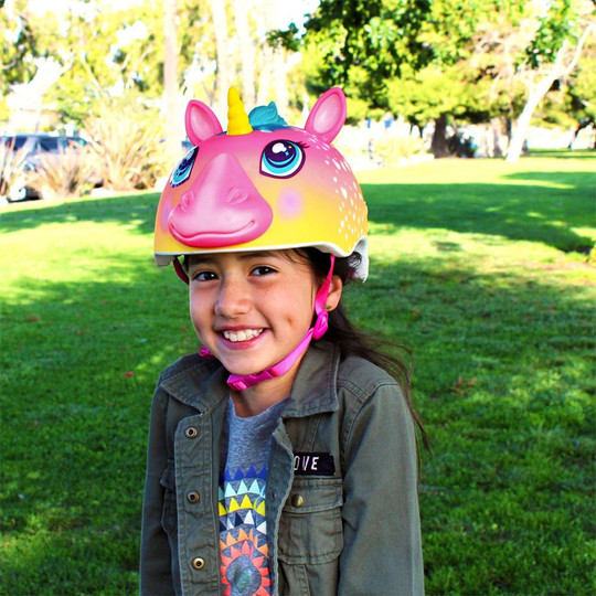 Kask juniorski C-PREME SUPER RAINBOW CORN Pink