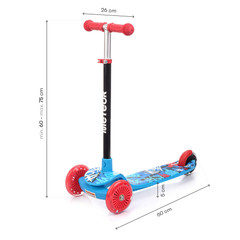 Hulajnoga trójkołowa Meteor Funny Blue LED