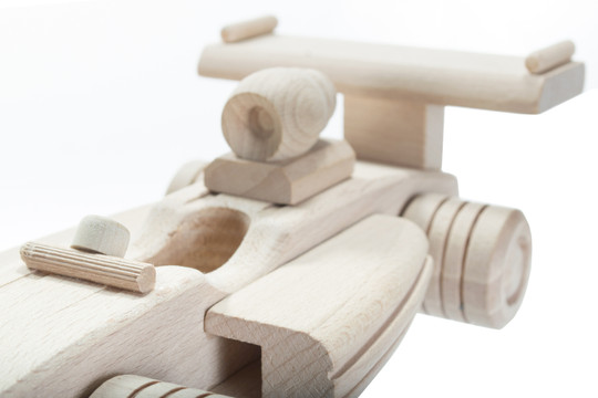 Drewniana zabawka John Paddle - Wyścigówka