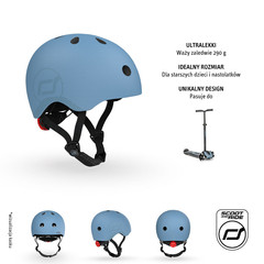 Kask dla dzieci Scootandride  M-L dla nastolatków Steel
