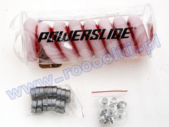 Zestaw 8x kółka + 16x łożyska + 8x tuleje Powerslide F1 90mm / 82A 2016