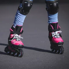 Zestaw Rolki Rollerblade Microblade G Pink Light Green + kask + ocharaniacze