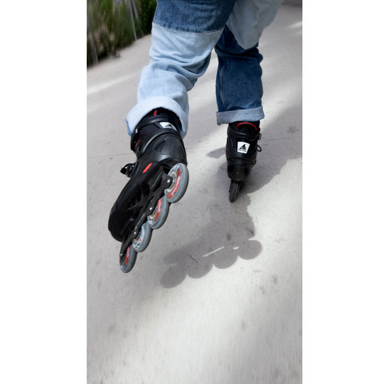 Zestaw Rolki Rollerblade RB 80 Black Red + kask + ochraniacze