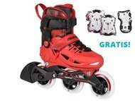 Rolki Powerslide Phuzion Universe Red 2019 + ochraniacze powerslide 2020 butterfly