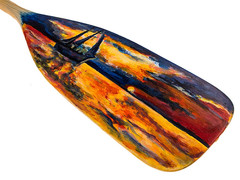 Pagaj John Paddle Ozdoba Malowany Obraz Statek 110 cm - Sailboat