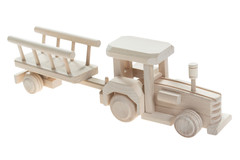 Drewniana zabawka John Paddle - Traktor