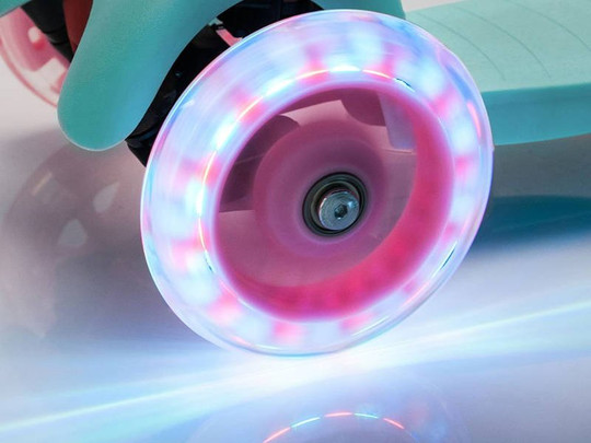 Hulajnoga Meteor trójkołowa z kółkami LED Tuckan Miętowo-Różowa 2021