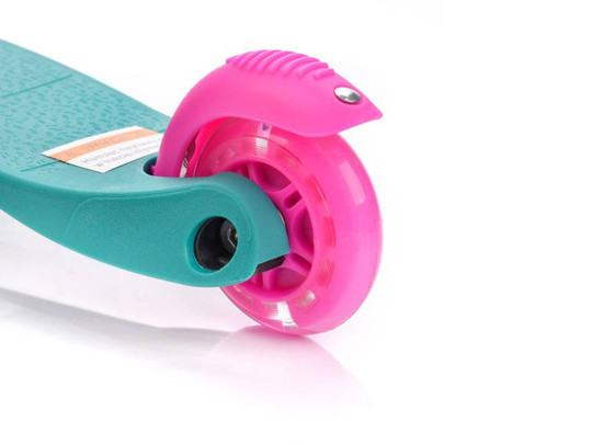 Hulajnoga Meteor trójkołowa z kółkami LED Tuckan Turkusowo-Różowa 2021