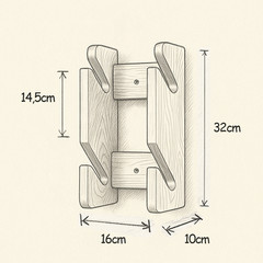 Wieszak John Paddle Snow Rack 2 na deski snowboardowe, kite, wake i skate
