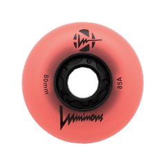 Kółka świecące do rolek LUMINOUS 80mm/85A Coral Glow 4 sztuki