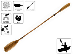 Wiosło Kajakowe John Paddle Cedrowe Skrętne 225 cm
