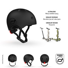 Kask dla dzieci Scootandride XXS-S dla dzieci 1-5 lat Black