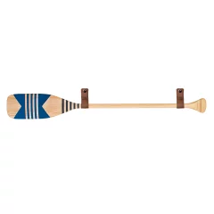 Mini Pagaj John Paddle Ozdoba Kolorowy Malowany 110 cm WZ1 ze skórzanymi poziomymi zawieszkami