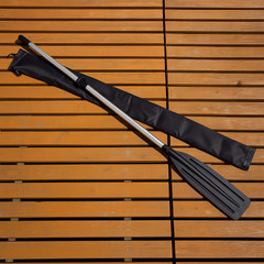 Aluminiowe Wiosło Szalupowe do łodzi John Paddle + manszeta + Pokrowiec (komplet - 2 sztuki) 