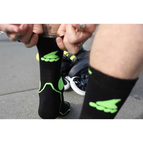 Skarpety Rollerblade Skate Socks Black Green 