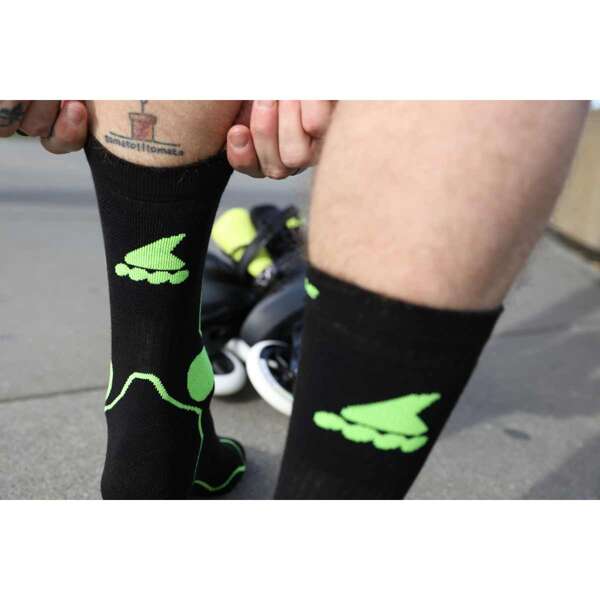 Skarpety Rollerblade Skate Socks Black Green 