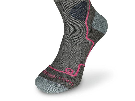 Skarpety damskie Rollerblade High Performance Socks W Dark Grey / Pink