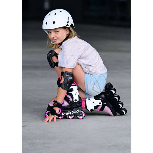 Zestaw Rolki Rollerblade Microblade G Pink White +kask, ochraniacze, torba