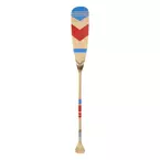 Pagaj John Paddle Beaver Ozdoba Kolorowy Malowany 125 cm WZ1 ze skórzaną pionową zawieszką